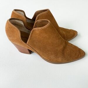 Women's Seychelles Suede Ankle Booties Western Heel Pointed‎ Toe Brown Size 8.5